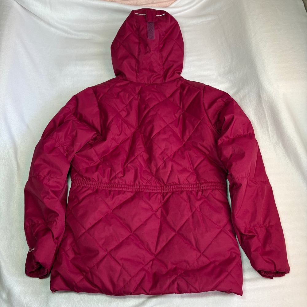 Columbia Omni-Tech Quilted Puffer Jacket Magenta Pink Hooded XL - Picture 5 of 6